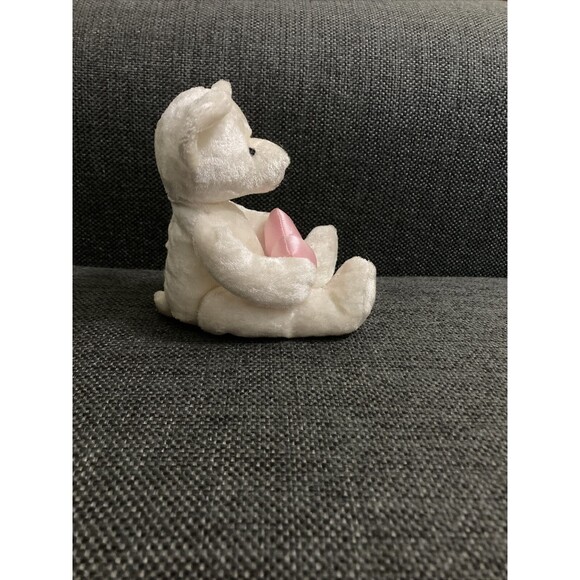 Lot of 2 Russ Berrie Russplus Lil Luv Sitting Bears Beanbag Pink Hearts Tags 6” - Picture 8 of 16